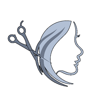 Logo, Diseño, Niña, Mujer, Cabello