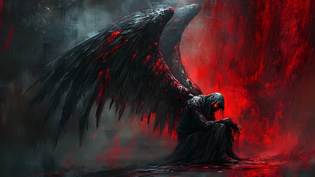 Free ai generated angel mysterious illustration