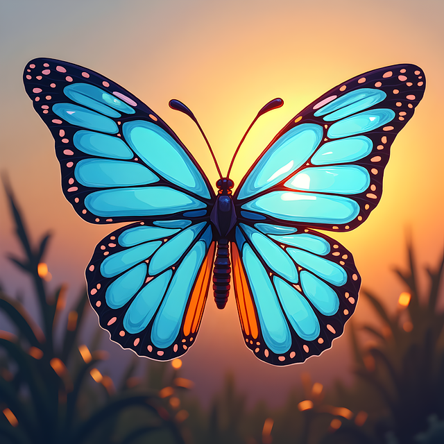 Schmetterling, Warmes Licht, Punkte