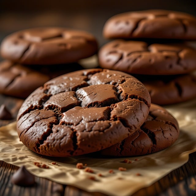 Free ai generated chocolate biscuit cookies illustration