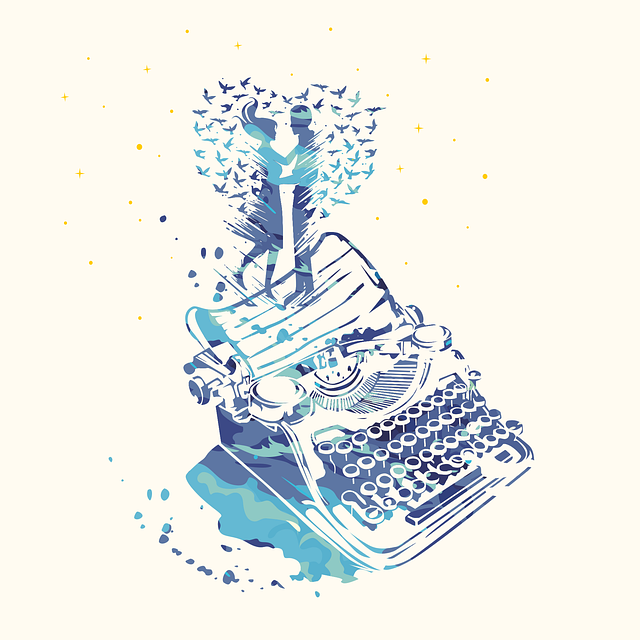 Free love story blue vector