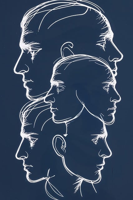 Free profile silhouettes heads illustration
