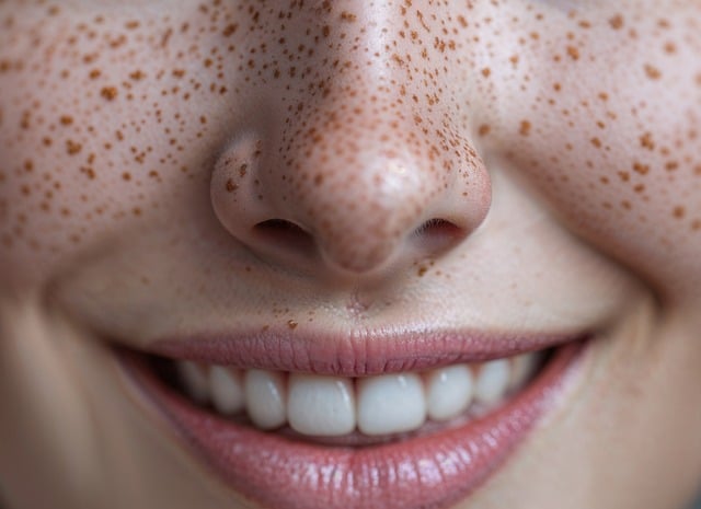 Free freckles smile nose illustration
