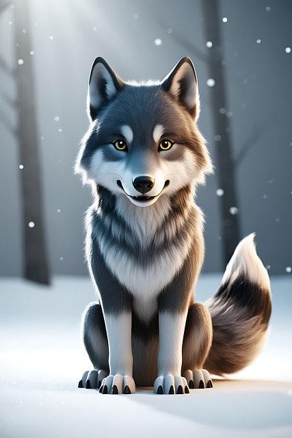 Hundehvalp, Ulv, Husky, Hund, Sød, Sne