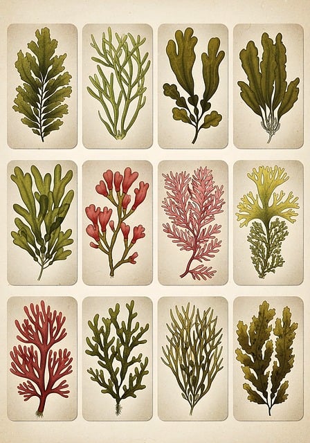 Free vintage cards plants illustration