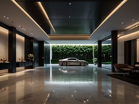 Luksus, Biler, Garage, Moderne