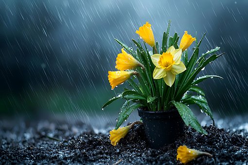 Free Flower Rain illustration and picture