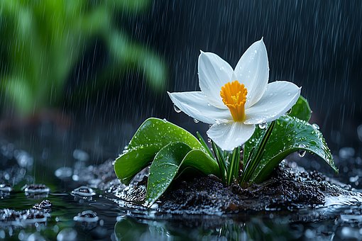 Free Flower Rain illustration and picture