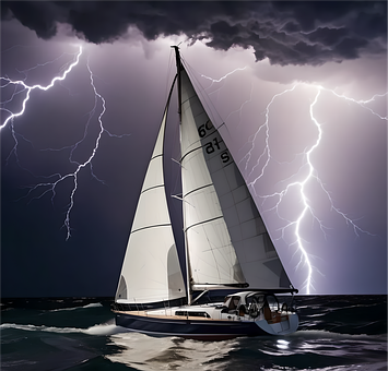 Free Boat In Storm Boat illustration and picture
