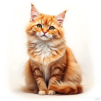 Free Ginger Cat Orange Cat illustration and picture