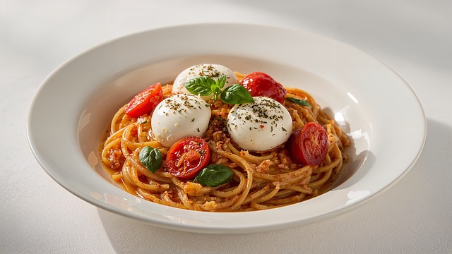 Free ai generated pasta dish spaghetti illustration