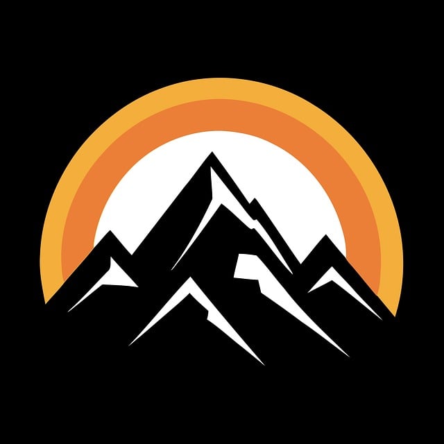 Free mountain logo minimal vector