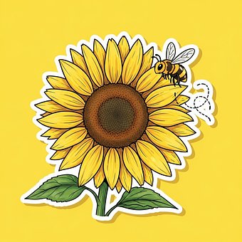 Free Ai Generated Sunflower illustration and picture