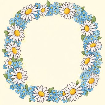 Ai Generado, Marco Floral, Margaritas