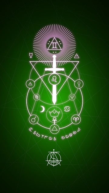 Free Green Sword Symbol illustration and picture