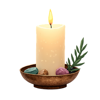 Vela, Fuego, Meditación, Ai Generado