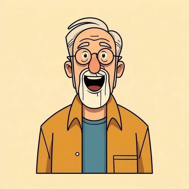 Free elderly retirement grandpa illustration