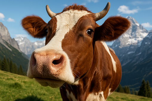 Free Cow Alps illustration and picture