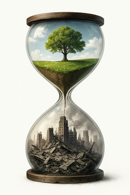 Free ai generated hourglass time illustration
