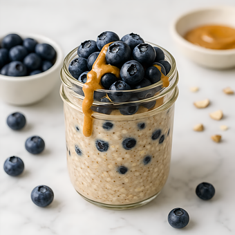Free Overnight Oats Blueberry illustration and picture