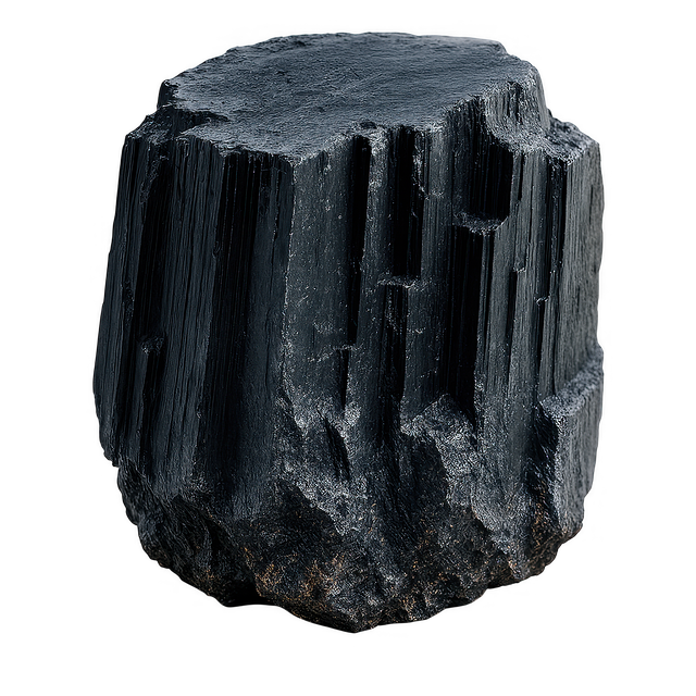 Free ai generated black tourmaline healing crystal illustration