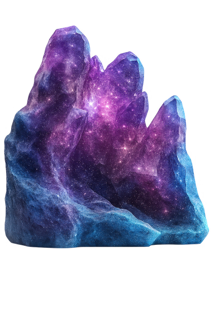 Free ai generated galaxy crystal fantasy mineral illustration