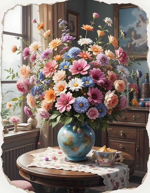 Flores, Vaso, Quarto Da Avó, Beleza, Cor