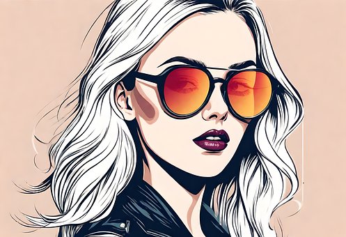 Free Stylized Portrait Cool Vibes illustration and picture