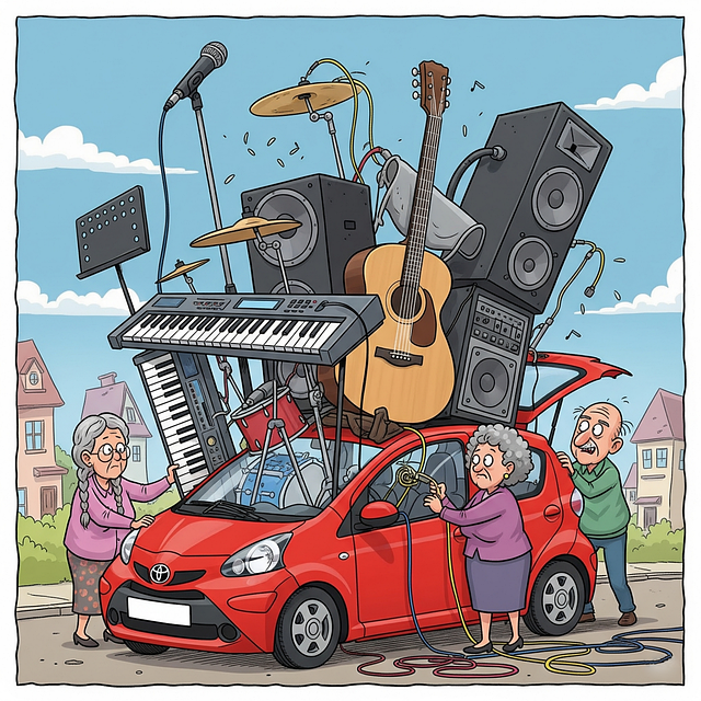 Free ai generated musical guitar illustration