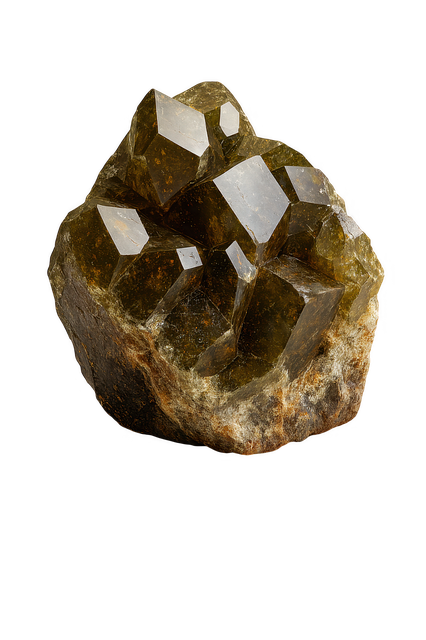 Free ai generated yellow brown crystal natural mineral illustration