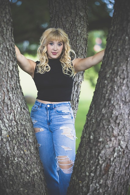 Free High School Senior Posed In A Tree photo and picture