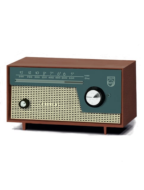 Radio, Jahrgang, Holz, Knöpfe, Blau