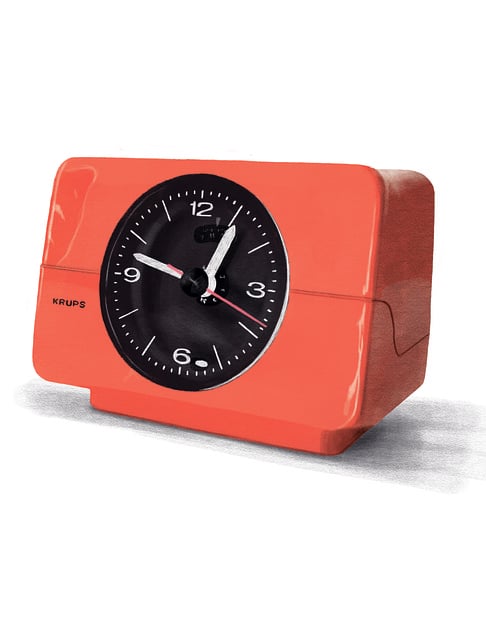 Aufwachen, Uhr, Jahrgang, Orange