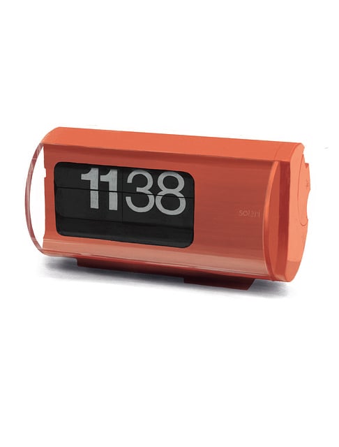 Uhr, Jahrgang, Design, Orange