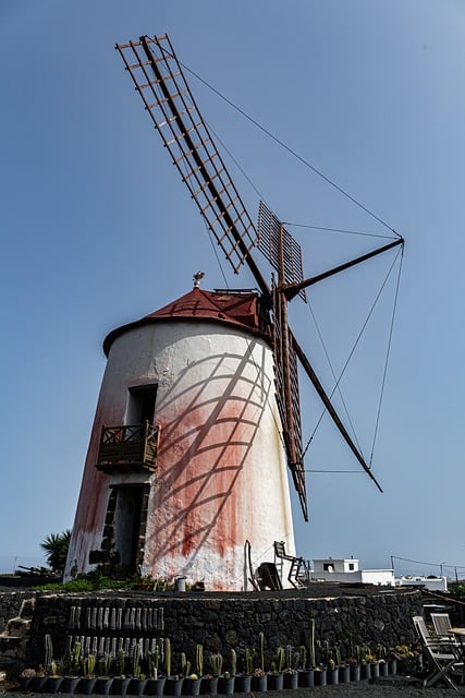 Mühle, Lanzarote, Natur, Spanien, Sommer