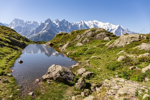 Lake, Chamonix, Landschaft, Natur