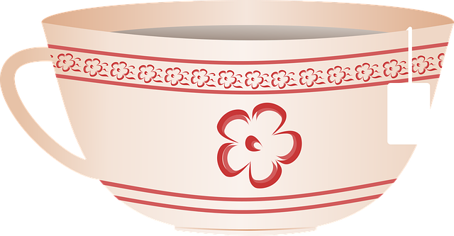 Free teacup cup flower wallpaper vector