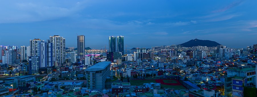 Leeds, Choryang-Dong, By, Aften, Nat