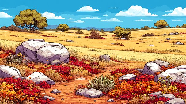 Paisaje, Vistoso, Piedras, Rocas
