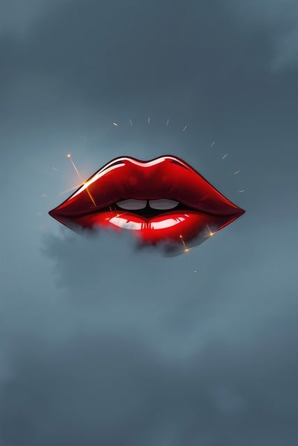 Download free HD stock image of Ai Generated Lips Free ai generated lips red illustration