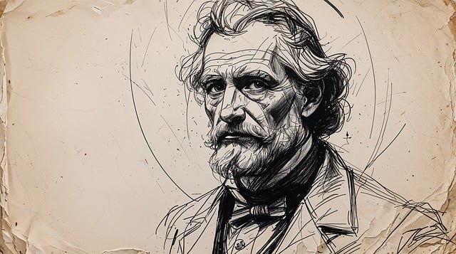 Free elderly man portrait illustration