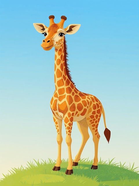 Free ai generated giraffe animal illustration
