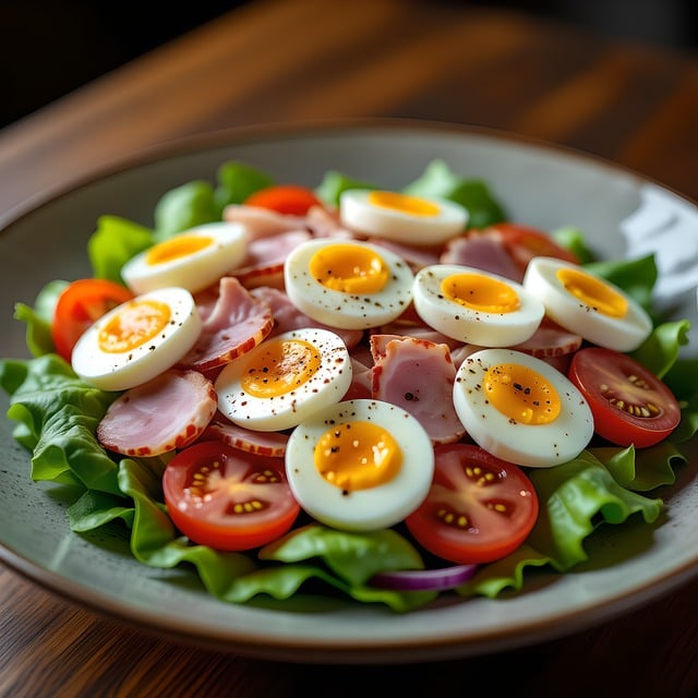 Free ai generated salad plate illustration