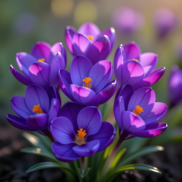 Ai Generiert, Krokusse, Blume, Blüte