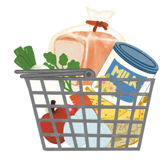Free grocery supermarket market illustration