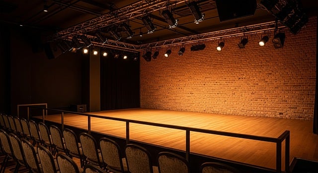 Free stage theater brick wall illustration