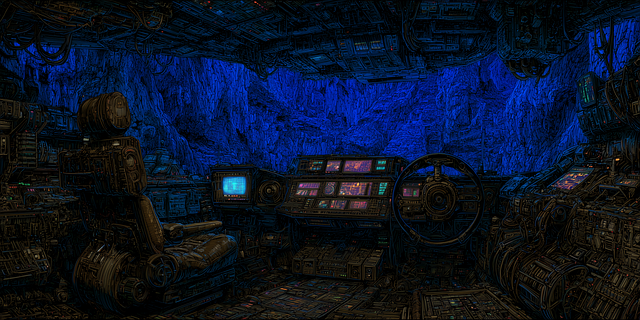 Free ai generated flight deck illustration