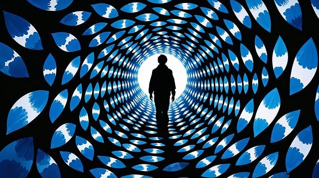 Free ai generated silhouette tunnel illustration