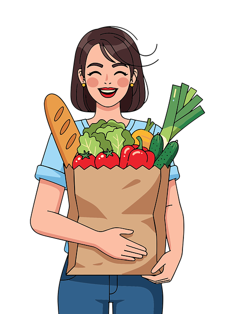 Free ai generated woman products illustration