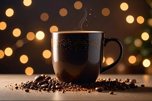 Detailopname, Koffie, Cafeïne, Beker